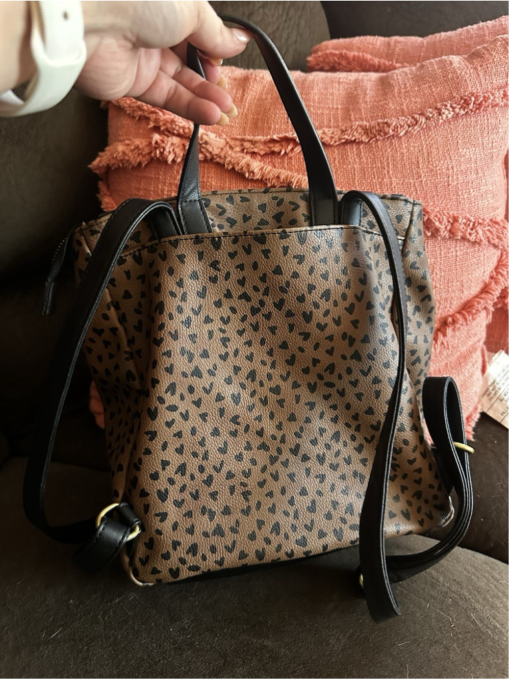 Magnolia Grace Boutique Leopard Print Backpack Purse for Women Animal Print Chic - Picture 5 of 12
